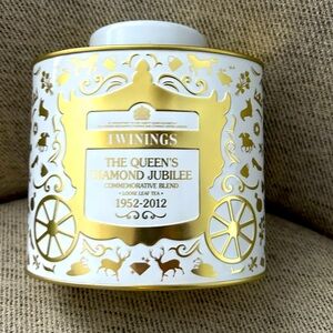 Diamond Jubilee Queen Elizabeth 60th 2012 Twinings Collection Tin tea Box can